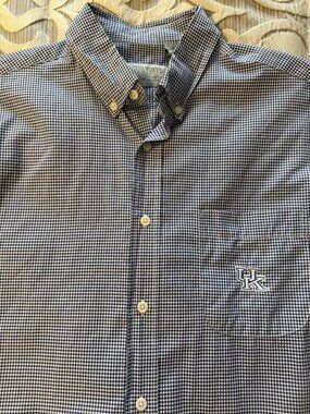 Kentucky Wildcats Plaid Button Front Oxford Shirt Campus Specialties Men's Large